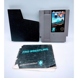 Nintendo Pro Wrestling 1987 NES With Manual & Sleeve